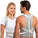 Adjustable Posture Corrector Back Brace for Men & Women – Upper Back & Shoulder Support Breathable Design with Removable Under-Arm Sweat Pads, Discreet Fit., X-Large