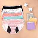 Teens Girls Period Underwear Kids Period Panties Menstrual Leakproof Protective Underwear for Teens Cotton Briefs (L)