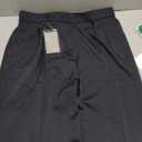 FUNYYZO Women Suit Pants Wide Leg Pants High Elastic Waisted in The Back Business Work Trousers Long Straight Black, XL