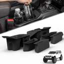 Jeep Wrangler JL Custom Silicone Liners - Full Coverage of Door Handles and Cup Holders for 2018-2026 Wrangler JL 4 Doors(Not for JL Unlimited Rubicon), Interior Accessories (Black,7-Piece Set)