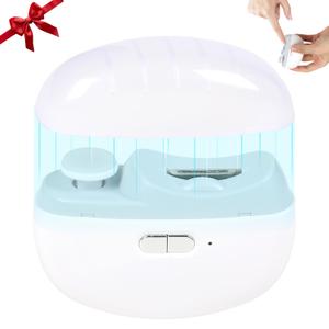 Electric Nail Clipper - 3-in-1 Trim/File/Polish with Nail Debris Catcher, 2 Speed Modes, LED Light, Type-C Rechargeable (for Fingernails),White