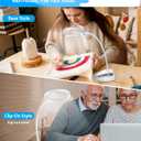ESynic Lighted Magnifying Glass with Stand-USB-C Rechargeable-5X&10X Magnification-4.3" Large Lens-Desk Magnifier Lamp With Clamp & Heavy Base-3 Levels Brightness-Flexible Gooseneck for Reading Crafts