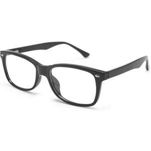 Blue Light Filter Nearsighted Distance Glasses Anti Eyestrain UV Blocking Myopia Eyeglasses Men & Women (-1, Black)