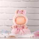 2 x Doll Clothes for Labubu 17cm Have a Seat & Exciting Macaron & Big into Energy Series Dolls, Adorable Chic Dress Set for 17cm Dolls Accessories (Pink Gauze Skirt + Hairband)