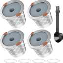 Reusable k Cup Coffee Filters,Universal stainless steel Refillable k Cups Filter Use for K 2.0 and 1.0 Coffee Makers-brewers (4pack)