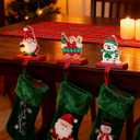 Christmas Stocking Holders for Mantle, 3 Pcs Metal Weighted Stocking Hooks Decorative Stocking Christmas Hangers Hooks for Fireplace Xmas Holiday Party Decoration Santa Claus Gift Car Snowman