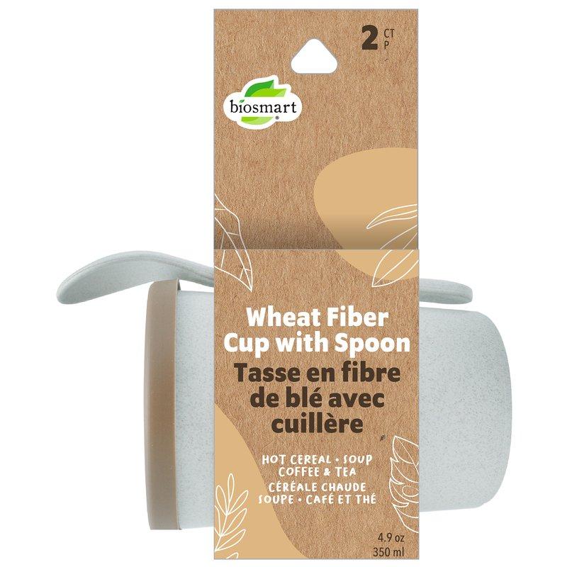 Wheat Fiber Cup With Spoon Biosmart 2 CT