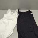 Amazon Essentials Womens Slim-Fit Tank Top (Small, Black/White)