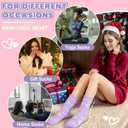 Fuzzy Slipper Socks Thick Fluffy Warm Winter Cozy Plush Soft Sleep Home Socks for Women Men (Medium, Snowflake)