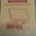 CARONSORT CD Player with Speakers Bluetooth Nostalgic Retro Portable CD Players for Home Wood Music Player FM Radio for HomeWired and Remote Control-Walnut Brown