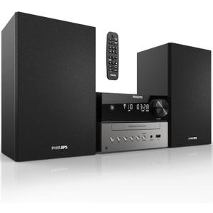 Philips Bluetooth Stereo System for Home with CD Player for Home, Wireless Streaming, MP3, USB, Audio in, FM Radio, 18W, Micro Music Sound System