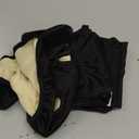 Langsprit Washable Female Dog Diapers (3 Pack) - No Leak Reusable Diapers for Doggy Female in Period - Highly Absorbent Dog Heat Panties with Adjustable Snaps Black (Medium)