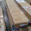 48x96 Inch White Sliding Barn Door Slab with 8ft Hardware Kit Included, 5-Panel, MDF Wood Panel Covered with Water-Proof Scratch-Proof PVC Surface, Simple DIY Assembly