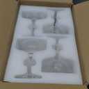 4 Pcs Ribbed Coupe Glasses, 10 oz Vintage Coupe Glass Set, Unique Martini Glass, Classic Cocktail Galssware, Bar Drinking Glasses Set Pefect for Cocktail, Champagne & Gift