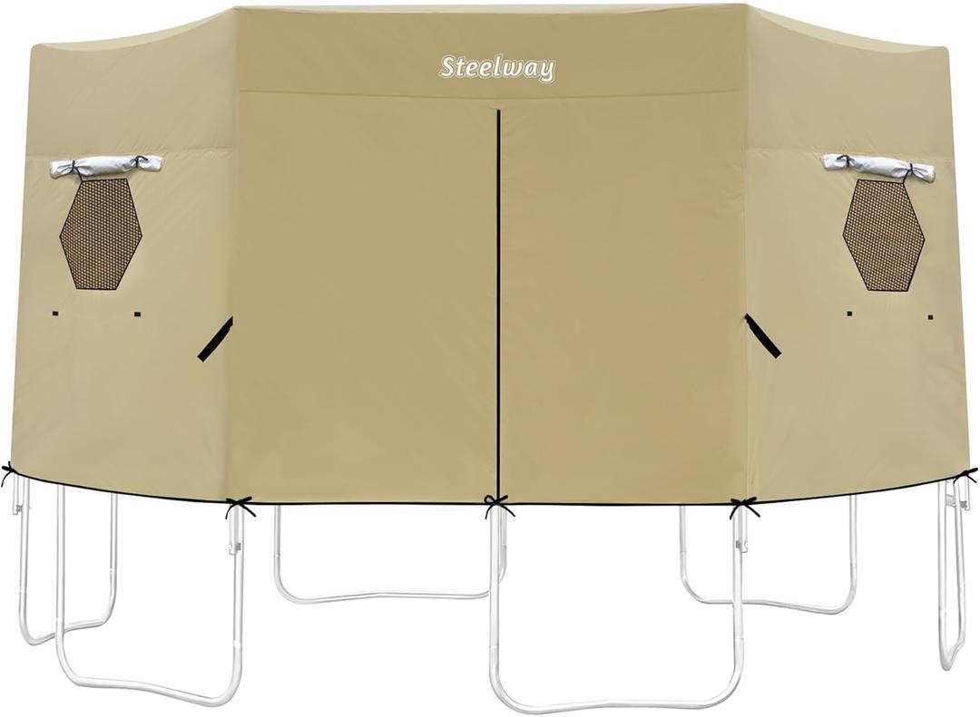 Steelway 14FT Trampoline Tent, Trampoline Cover Fit for 14FT Straight Pole Round Trampoline with 6 W-Shape Legs, Trampoline Tent Cover (Tent Only) (14FT Trampoline Tent)