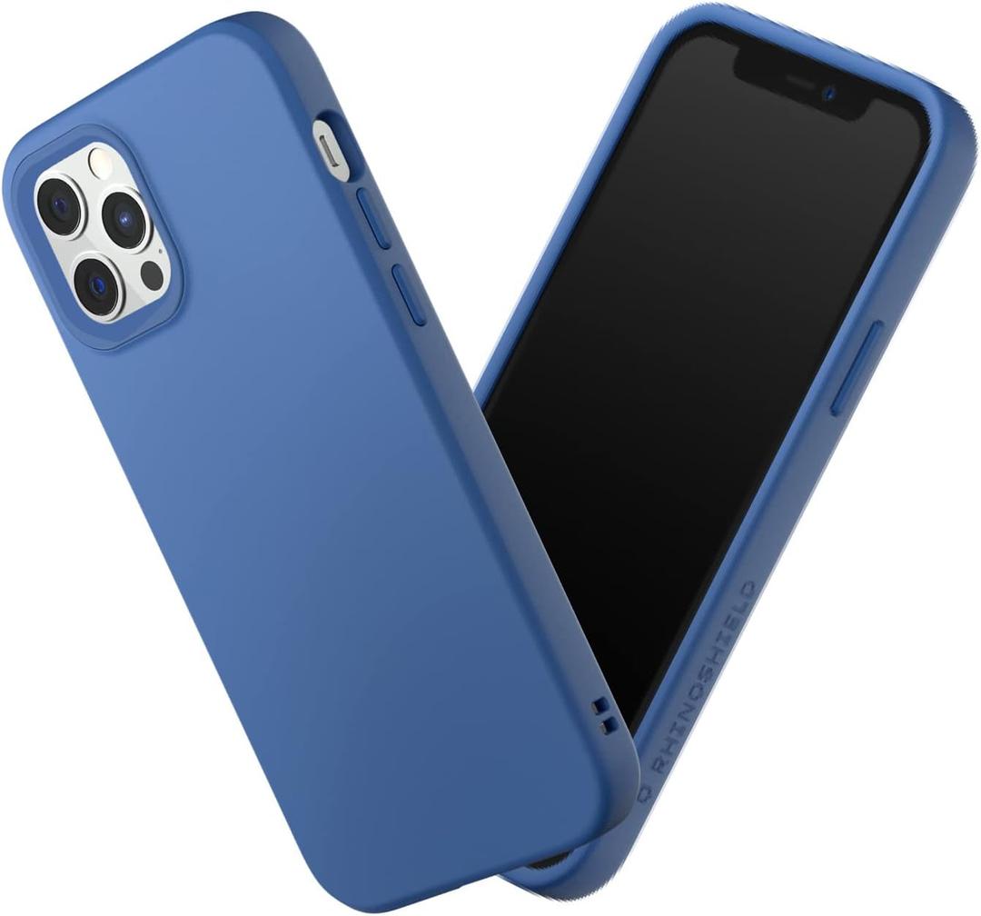 RhinoShield Case Compatible with [iPhone 12/12 Pro] | SolidSuit - Shock Absorbent Slim Design Protective Cover with Premium Matte Finish 3.5M / 11ft Drop Protection - Cobalt Blue
