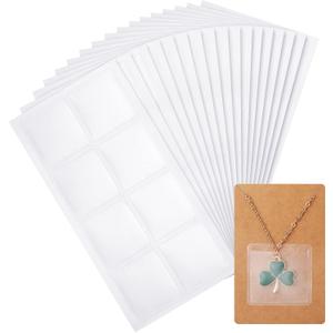 Sureio 360 Pieces Necklace Chain Adhesive Pouch for Jewelry Display Cards Necklace Packaging Pocket Jewelry Packaging Bag for Selling Storage Clear Plastic Loose Chain Pockets Holder
