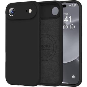 Vooii Magnetic for iPhone Air Case, Compatible with Magsafe (Premium Liquid Silicone) (Integrated Camera Control Button) Anti-Scratch Microfiber Lining for iPhone 17 Air 6.5 inch, Black