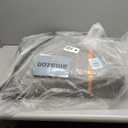 SKYJDM 5 x 10 All-Weather Protectiondproof Utility Trailer Cover, Heavy Duty 600D Waterproof Cover with Rear Landscape/Tailgate Ramp with Windproof Ropes Fits 5 x 10 FT Trailers, Light Gray