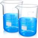 Relaxweex 2 Pcs 5000ml Borosilicate Glass Beaker, Lab Beakers Griffin Form