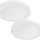 ZAGO LED 6" 120 Volts Closet Light Wired, PIR Motion Sensor Ceiling Disc Light, 15W, 1100 Lumens, CRI>80, 5000K Daylight White for Closet, Laundry, Garage, Pantry, Wet Location, ETL, White, 2 Packs