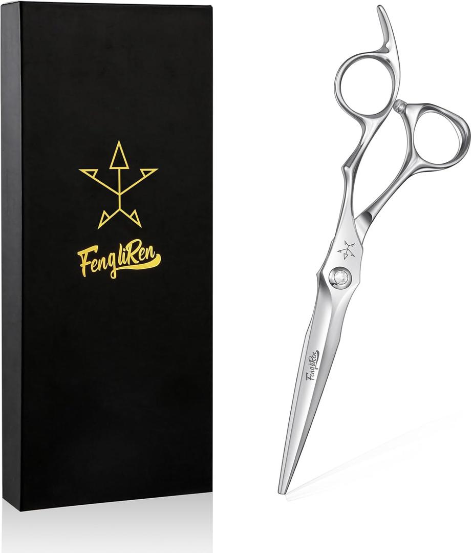 Professional Sharp Barber Hair Cutting Scissors Hairdresser Shears For Hair 6.3 Inch Haircut Scissor Made Of Advanced Stainless Steel Alloy For Hairdressing Salon and Home Use