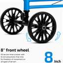 Knee Scooter with Disc Brake, Steerable Knee Walker for Adults,Foldable Rover Scooter for Broken Foot Injured Leg Crutch