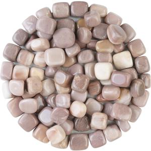 ZAICUS 1lb Pink Agate Tumbled Stones | Polished Crystals Healing | Natural Stones | Feng Shui | Chakra Balancing | Good Luck | Reiki Gift | Home Decor | Size 20-25 mm