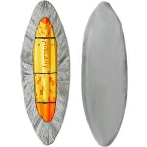 Frelaxy 420D Kayak Cover, Heavy Duty Waterproof UV Resistant Kayak Covers for Outdoor Storage, Ultra Strong Canoe Storage Dust Cover, Great for Indoor & Outdoor 9.8-15ft (Gray)