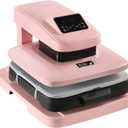 VEVOR Auto Heat Press Machine, 15 x 15 inch, T-Shirt Press Machine with Auto Release and Adjustable Pressure, Digital Display, Rapid Heating, for Sublimation, Vinyl, Heat Transfer Projects, Pink