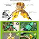 HIRALIY 50ft Drip Irrigation Kit Plant Watering System 8x5mm Blank Distribution Tubing DIY Automatic Irrigation Equipment Set for Garden Greenhouse Flower Bed Patio Lawn (49.2 ft)