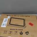 23"x18" Black Vanity Mirror with Lights, Led Makeup Mirror, Lighted Makeup Mirror with 3 Color Dimmable Lights, Smart Touch Screen Control, Aluminum Metal Frame, USB Charging Port