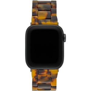 MACHETE Compatible with Apple Watch Band 38mm 40mm 41mm 42mm 44mm 45mm 49mm, Classic Tortoise Matte Fashion Acetate Resin iWatch Band for SE Series 9/8/7/6/5/4/3/2/1 Ultra 2 1 Women Men (Black Hardware)