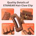 4Pcs Jumbo Claw Clips 5'', Unbreakable TPEE-Silicone Blend Hair Clip, Safe Shatterproof Non-Slip Hair Claws for Thick/Curly Hair, Durable Jaw Clips Women Girls(Red, Espresso, Lavender, Pink)