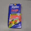 Ziploc Gallon Food Storage Slider Bags, Durable, 68 Count