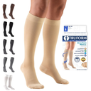 Truform 20-30 mmHg Compression Stockings for Men and Women, Knee High Length, Closed Toe, Beige, Medium