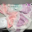 NICETOWN Star Curtain Blackout for Girls Bedroom Kids Room Decor Blackout Drapes with Sheer Nursery Rainbow Curtains Striped Layered, Pink Purple