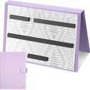 Flutesan 1 Pcs Cross Stitch Knitting Pattern Holder, Fold up Knitting Pattern Holder with 4 Pcs Replacement Magnets, Cross Stitch Accessories Supplies, Unfolded Size 13.2 x 9 Inch(Purple)