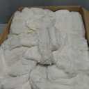 Amlie Home Luxury Striped Faux Fur Throw Blanket for Bed Queen Size, Soft Cozy Fuzzy Fluffy Plush Gift Blankets for Women, 88"x90", Ivory