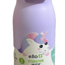 Ello Emma 14oz Vacuum Insulated Stainless Steel Kids Water Bottle with Straw and Built-in Carrying Handle and Leak-Proof Locking Lid for School Backpack, Lunchbox and Outdoor Sports 2-Pack