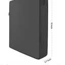 Dmsky Patio Chair Cushion,19 x 19 x 3.7 Inch Outdoor Chair Cushions for Patio Furniture,Waterproof Seat Cushions with Ties, Garden Sofa Couch Chair Pads with Handle Set of 2(Gray)