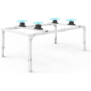 Mini Split Stand, Anti-vibration Adjustable Mini Split Ground Stand, AC Stand Heavy Duty w/ 400LBS Load Capacity, for 9,000-36,000 BTU Ductless Mini Split Air Conditioner Heat Pump