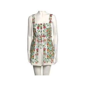 Farm Rio Womens Floral Print Square Neckline Romper Pom Pom Detail Size Large
XS