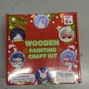 Natural Wood Slices for Crafts, 20 Pcs 3-4 Inch Unfinished Wooden Circles with DIY Painting Kit, Christmas Stencils, Wood Ornaments for Holiday Decor, Wedding, Adult Crafting & Art Projects