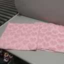 Valentines Pillow Covers 18x18 Inch Set of 2, Valentines Day Decorations Pink Soft Plush Faux Fur Jacquard Heart Throw Pillow Covers for Couch Sofa Home Office Living Room Bedroom Decor (Pink)