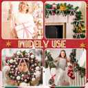 gisgfim 48 PCS Pink Velvet Bows for Christmas Tree 5 x 7 Inch Rustic Velvet Staircase Wreath Bows Pre-Tied Ribbon Crafts Gift Bow for Xmas Topper Garland Ornament Home Door Indoor Outdoor Decorations