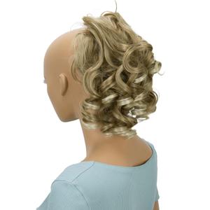 CAISHA Jumbo Hairpiece Scrunchy Updo Voluminous Curly Messy Bun Blond Mix G12L