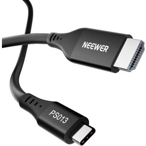 NEEWER USB C to HDMI Cable (55cm), 4K 60Hz High Speed Type C to HDMI 2.0 Cable Accessories Compatible with iPhone 17 Pro Max 16 15 S25 Ultra MacBook Camera Field Monitor, PS013