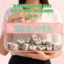 American Mahjong Card Holder with High-Light Bar Indicator Ruler, PVC Mahjong Accessory for Beginners, Rule Sheet Holder for Game Night, Pink, 12 x 12 Inches