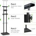 2 Pack Heavy Duty Poster Stand for Display, Sign Board Holder Banner Floor Stand 0.8in Thick Strong Base Black Pedestal Adjustable Height Up to 75in for Wedding, Restaurant, Business